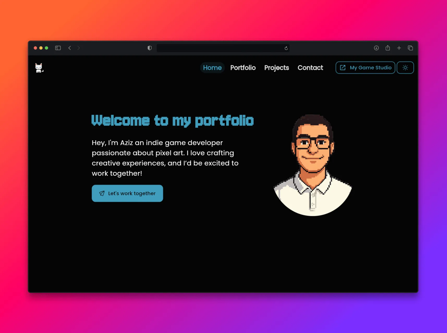 Project_ScreenShot_Pixel Artist Portfolio