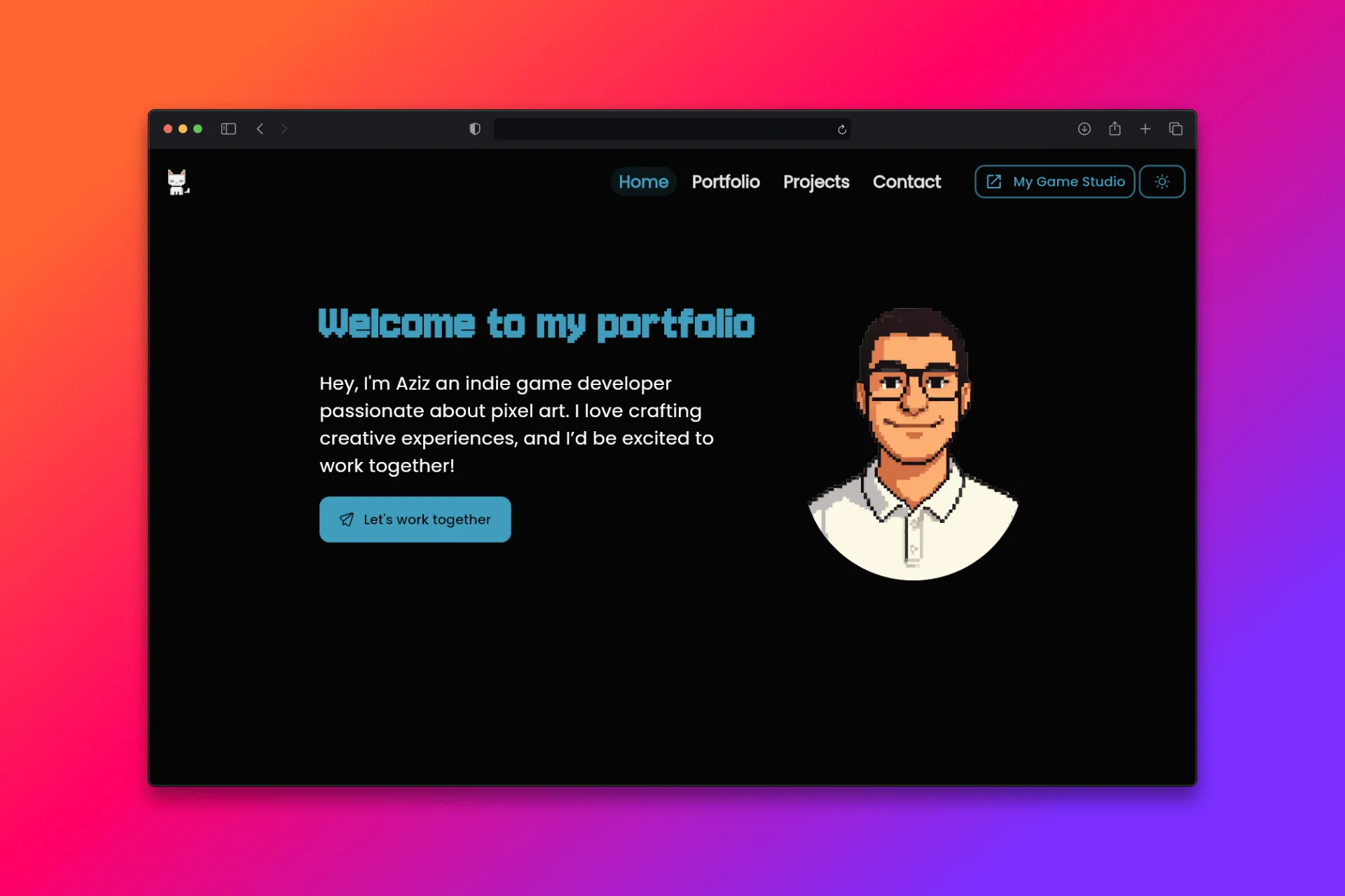 Project_ScreenShot_Pixel Artist Portfolio